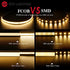 BTF-LIGHTING FCOB COB Flexible High Density Uniform Light LED Strip 10W/m 16.4FT DC24V Warm White 3000K CRI 90+ 8mm Width Dimmable LED Ribbon for Bedroom Kitchen Home Indoor Decoration