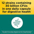 Nature Made Ultra Strength 12 Strain Digestive Probiotics, Dietary Supplement for Digestive Health Support, 25 Probiotic Capsules, 25 Day Supply