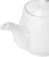 Flexzion Porcelain Teapot, Ceramic Tea Pot w/ Removable Lid, Beverage Serveware Set for 2-3 Tea Cups, Coffee Mugs, Modern English Classic Style, Microwave Oven & Dishwasher Safe - 24 Ounce, Pure White
