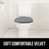 Gorilla Grip Shag Chenille Bathroom Toilet Lid Cover, Machine Wash, Ultra Soft Plush Seat Covers, Large Fabric Covers, 19.5x18.5, Fits Standard Toilet Lids, Bathroom Accessories and Decor, Gray