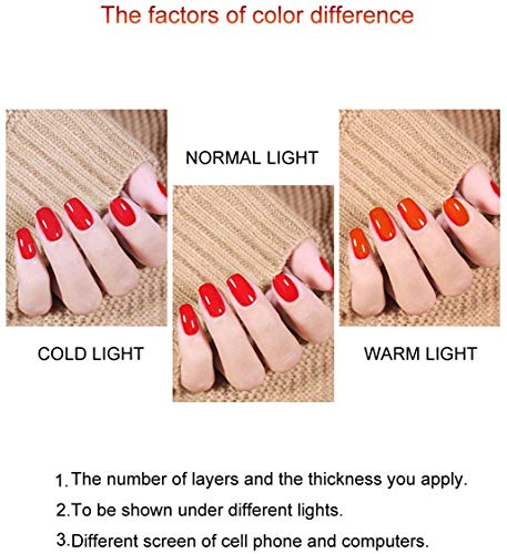 Vishine Soak-Off UV LED Gel Polish Nail Art Manicure Lacquer Orange Red Color 019