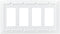 Franklin Brass W35276-PW-C Classic Beadboard Quad Decorator Wall Plate/Switch Plate/Cover, Pure White
