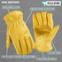 Wells Lamont Men's Winter Work Gloves, | Puncture, Abrasion Resistant | 100-gram Thinsulate, Cowhide Leather, Fleece-Lined Leather | Extra Large (1108XL) , Saddletan