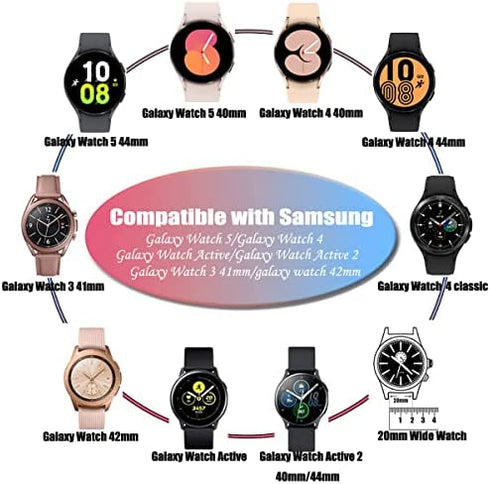 Compatible with Galaxy Watch 3 41mm Band/ Galaxy Watch 42mm Band Leather,20mm Replacement Strap Band Compatible with Samsung Galaxy Watch 3 41mm band(Leather Brown)