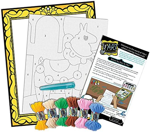 Y'Art Llama — Yarn Works of Art — Mess-Free Artistic Craft Activity — Ages 8+