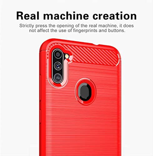Galaxy A11 case,Samsung A11 case,with HD Screen Protector,MAIKEZI Soft TPU Slim Fashion Non-Slip Protective Phone Case Cover for Samsung Galaxy A11(Navy Brushed TPU)