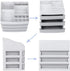 ELUCHANG Cosmetic Makeup Organizer Plastic Storage Box with Drawer Lipsticks Holder Desktop Sundry Storage Case