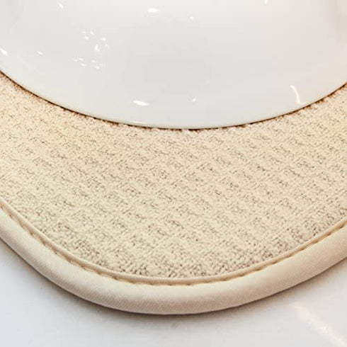 S&T INC. Absorbent, Reversible XL Microfiber Dish Drying Mat for Kitchen, 18 Inch x 24 Inch, Sand