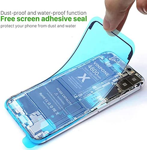 Battery for iPhone X,Upgraded 4600mAh Ultra High Capacity New 0 Cycle Replacement Battery for iPhone X Model A1865, A1901, A1902 with Complete Professional Repair Tool Kit