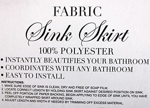 Fabric Sink Skirt Diamond Mosaic Stitch Platinum Silver Grey