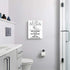 Kas Home Funny Bathroom Canvas Wall Art | Rustic Bathroom Prints Decorative Signs Framed | Restroom Washroom Wall Decor