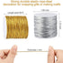 2 Rolls Metallic Elastic Cords Stretch Cord Ribbon Metallic Tinsel Cord Rope for Craft Making Gift Wrapping, 1 mm 55 Yards (Gold and Silver)