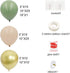 DIY Retro Olive Green Balloon Garland Arch Kit-Ivory White,Sage Green,Metallic Chrome Gold Balloons for Baby&Bridal Shower, Birthday Party, Wedding, Grad, Anniversary Party ¦