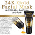 Mabox 24K Gold Facial Mask with Anti Aging and Wrinkle Formula Collagen Peel-Off Mask Brightens & Firms skin while helping remove and prevent blackheads and discoloration