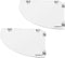 Homakover Set of 2 Corner Shower Caddy Acrylic Corner Floating Shelves, Round End Wall Mounted Bedroom, Bathroom Shelf, Storage Organizer for Toilet, Office, Living Room and Kitchen (8 Inch, Clear)