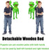 with Detachable Control Wooden Rod Kermit Frog Puppet, The Puppet Movie Show Soft Stuffed Plush Toy