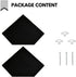 WELLAND 7-Inch Black Floating Corner Shelves Set of 2, Wall Mounted Storage Shelf with White Finish for Bedroom, Living Room, Bathroom, Display Shelf for Small Plant, Photo Frame, Toys