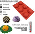 BAKER DEPOT 6 Holes Hot Chocolate Bomb Mold Dome Silicone Mould For Chocolate Cake Jelly Pudding Handmade Soap Round Shape Circle Cake Moulds Dia: 2 1/2 inches, Set of 2