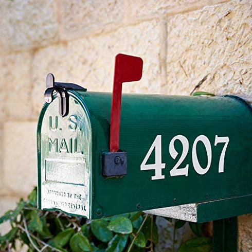 Zonon 60 Pieces Reflective Mailbox Numbers Stickers Vinyl Self Adhesive Numbers Stickers Decals Waterproof Address Numbers 0-9 Stickers for Window Signs Doors Cars House, 2 Inches