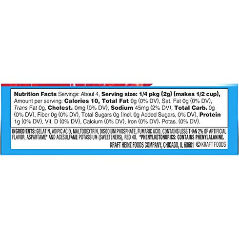 Jell-O Sugar-Free Gelatin Dessert, Strawberry Banana (Pack of 4)