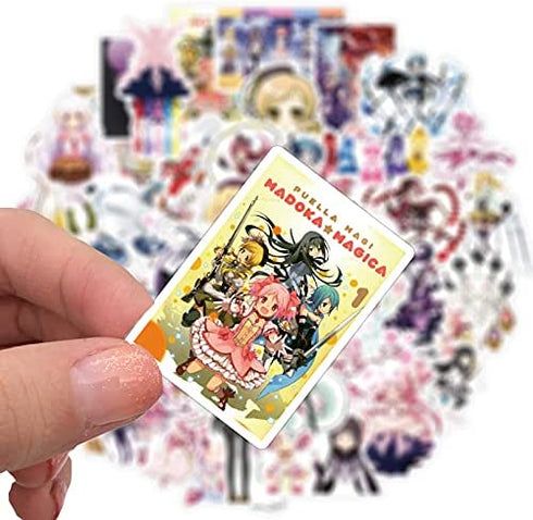 50PCS Anime Puella Magi Madoka Magica Stickers,Popular Classic Anime Stickers for Laptop Water Bottles Phone Case Notebook Decal (Puella Magi Madoka Magica)