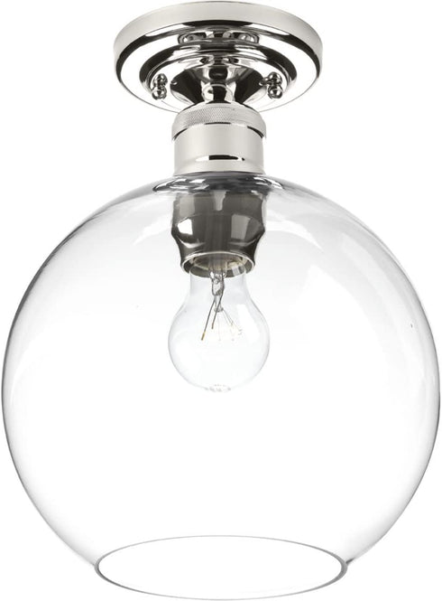 Progress Lighting P350046-104 Hansford Close-to-Ceiling, Polished Nickel