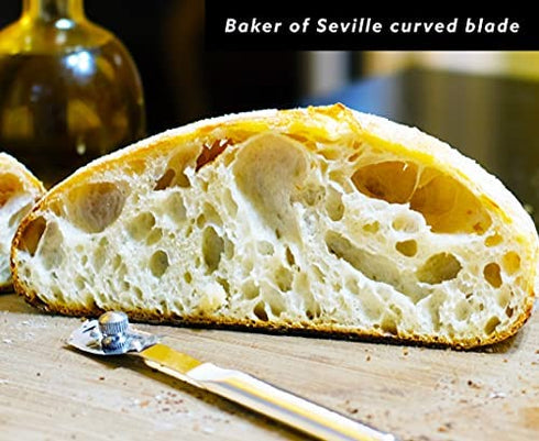 Baker of Seville Bread Lame – Now with 6 Included blades. Change from Straight or Curved Blade Lame in seconds with the Patented Design. Built for professional and serious bakers.