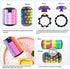 R.Y.TOYS Fidget Toy for Adults/Teens/Boys/Girls,Magic Cube,Brain Teasers,Rotate&Slide Puzzle Cylinder Game for Kids(8Colorsx7Layers)