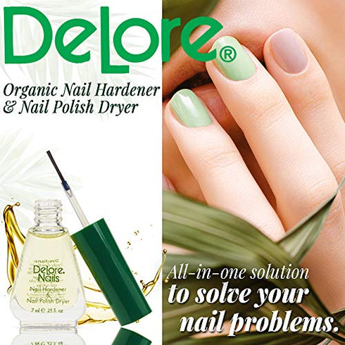 Delore for Nails Hardener and Nail Polish Dryer.25-Ounce (Pack of 2)