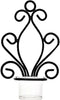 GEZICHTA Wall Candle Sconces, 2pcs 5.58.9inch Candle Sconces Holders with Glass, Tea Light Candle Sconces for Bedroom, Dining, Room, Weddings(Black) free size