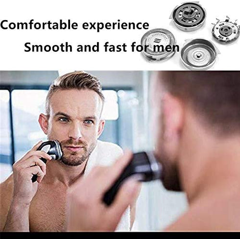 Centtechi Replacement Shaver Heads for Norelco Philips SH50, Electric Shaving Head 5000 Series Shavers Rotary Blades for Men Double Layers Trimmer Razor Accessories