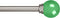 Amazon Basics Decorative 5/8" Curtain Rod with Round Finials, 48"-86", Kelly Green