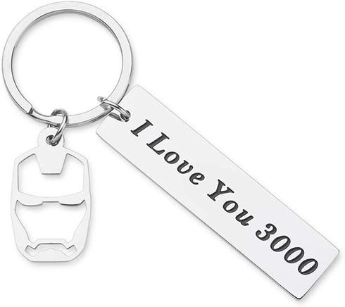 I Love You 3000 Keychain for Dad from Daughter Drive Safe Key Chain for Boyfriend Birthday Christmas Valentines Present from Girlfriend Gift for Father Day Graduation Couples Keyrings for Husband Wife