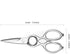 WAK Kitchen Scissors, Multi-Functional Kitchen Shears, Professional Stainless Steel Chopping Scissors, Heavy Duty Come Apart Shears, Easily Cut Poultry, Meat, Fish, Bottle Opener, Nutcracker