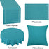 Grelucgo Handmade Hemstitch Teal Table Runner Dresser Scarf, Rectangular 14 by 54 Inch