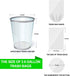 Small Clear Trash Bags FORID 2.6 Gallon Garbage Bags Wastebasket Bin Liners 220 Count Plastic Trash Bags for Bathroom Bedroom Office Garbage Can (220 count)