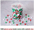 1000 Pieces Plastic Pony Beads Assorted Opaque Pony Beads Christmas Round Beads with Storage Box for Home Decor Craft (Red Green White)