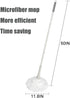 JEHONN Mop for Floor Cleaning Microfiber Twist Tornado Mop Dust Mop with Wringer Self-Wringing Metal with 2 Washable Replacements 51 Inches