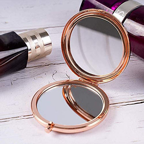 Ueerdand Daughter Gifts from Mom and Dad, Birthday Graduation Gifts for Her, Christmas Holiday Sentimental Present for Women Girls, Rose Gold Purse Pocket Makeup Compact Mirror