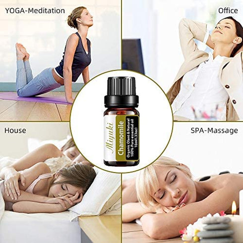 Chamomile Essential Oils Sets for Diffuser, Humidifier, Massage, Sleep, Bath, SPA, Skin & Hair Care-2 Pack x10ml