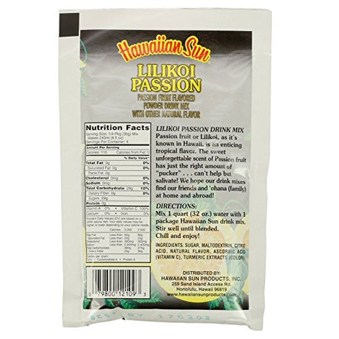 Hawaiian Sun Lilikoi Passion Powdered Drink, 4.16-Ounce