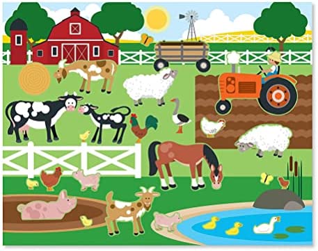 Melissa & Doug Reusable Sticker Pad: Habitats - 150+ Reusable Stickers 7 Ounces - Kids Animal Activities, Restickable Animals Sticker Book, Animal Habitats Removable Stickers For Kids Ages 3+