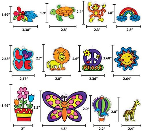Made By Me Create Your Own Window Art, Paint Your Own DIY Suncatchers, Fun Staycation Activity or Birthday Party Idea, Arts and Craft Kits for Kids Ages 6, 7, 8, 9