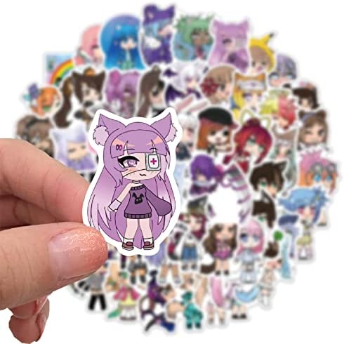 wyyeleswm Gacha Life Game Stickers 50PCS Cartoon Character Costume Game Stickers Vinyl Waterproof Stickers for Laptop Bumper Water Bottles Computer Phone Car Stickers and Decals car Stickers for Girl (gacha life)