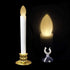 Window Candles with Remote Timers 10PCS Battery Operated Flickering Flameless Led Electric Candle Lights with Gold Base and 10PCS Suction Cups Taper Candles Holder for Christmas Decorations