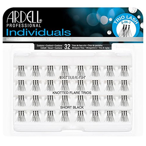 Set of 3 Ardell Duralash Short Black Knotted Flare Trio Lashes