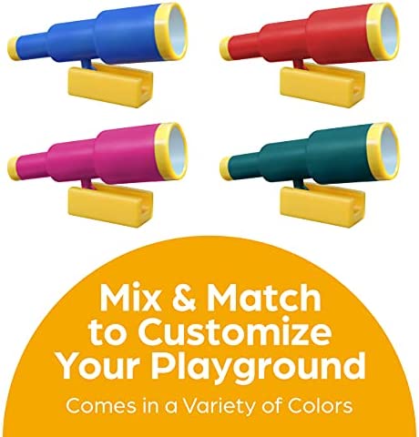 Jungle Gym Kingdom Playground Accessories - Red Pirate Ship Telescope for Kids - Plastic Accressory for Outdoor Playhouse, Playset, Backyard Swing Set - Replacement Parts for Treehouse