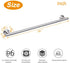 TocTen Bath Towel Bar - Thicken SUS304 Stainless Steel Towel Rack for Bathroom with 4 S Hooks, Bathroom Accessories Towel Rod Heavy Duty Wall Mounted Towel Holder (24IN, Brushed Nickel)