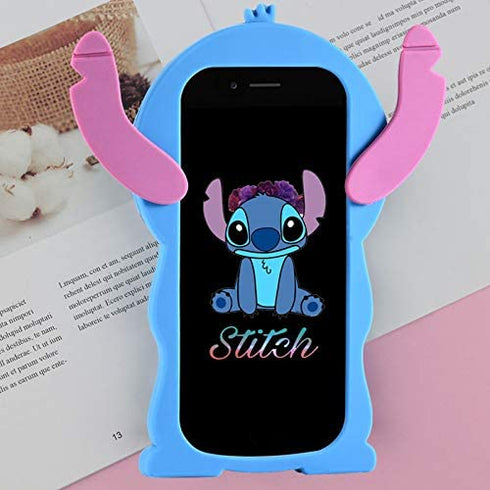 FINDWORLD Cases for iPhone 8/iPhone 7/6S/6 Case,Lilo Stitch Cute 3D Cartoon Unique Soft Silicone Animal Rubber Shockproof Protector Boys Kids Girls Gifts Cover Housing For iPhone 8/7/6S/6/SE 2020 4.7”
