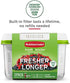 Rubbermaid FreshWorks Saver, Medium Produce Storage Containers, 2-Pack, 7.2 Cup, Clear